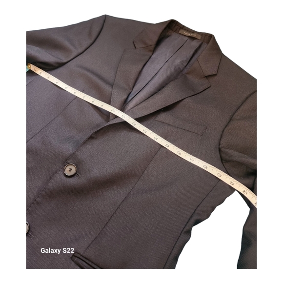 Hugo Boss Men's Blazer 38R, Solid Black, Single Breasted, 100% Wool - Picture 12 of 16